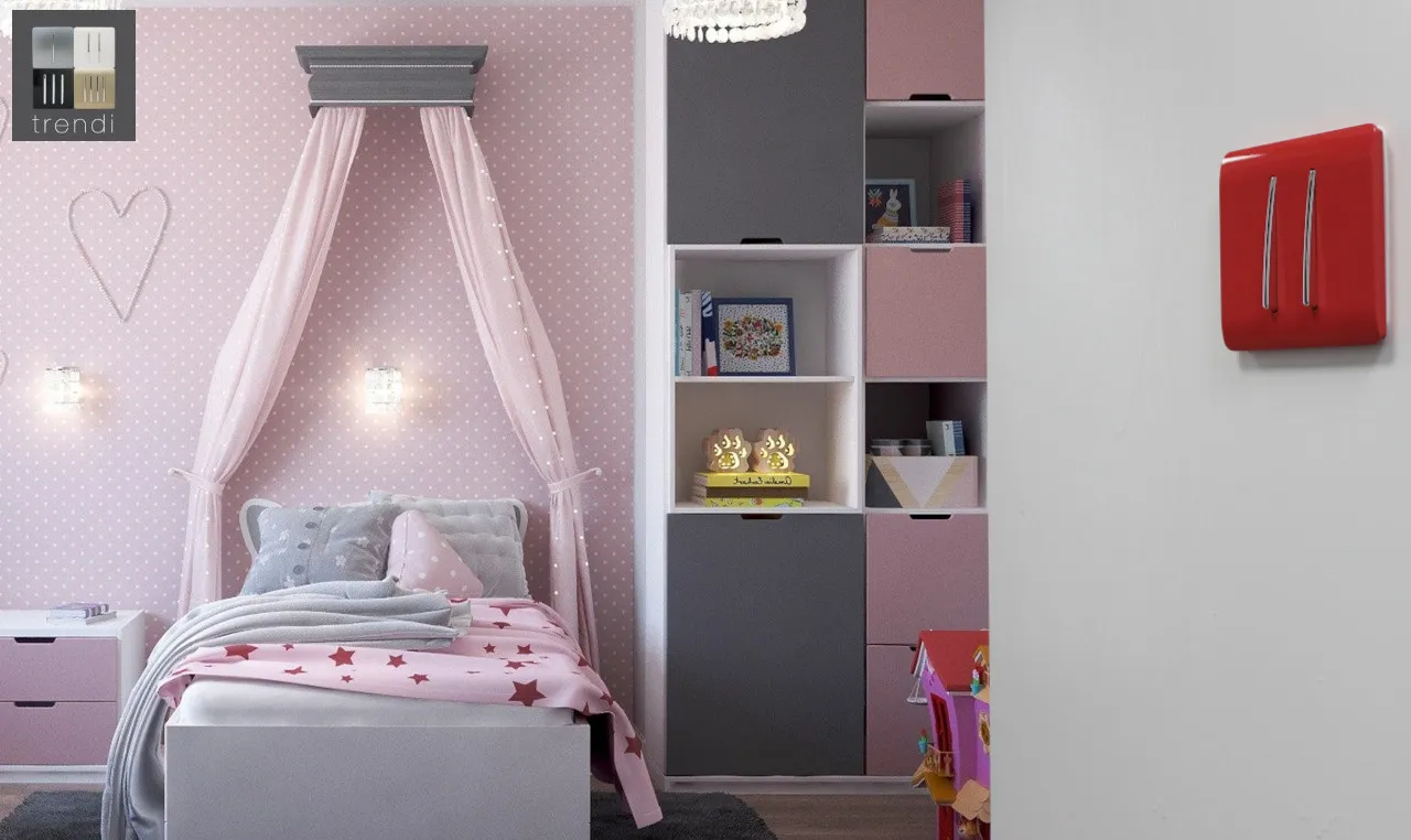 2 Gang 2 Way 10 Amp Rocker Strawberry ART-SS4SB  Trendi Strawberry